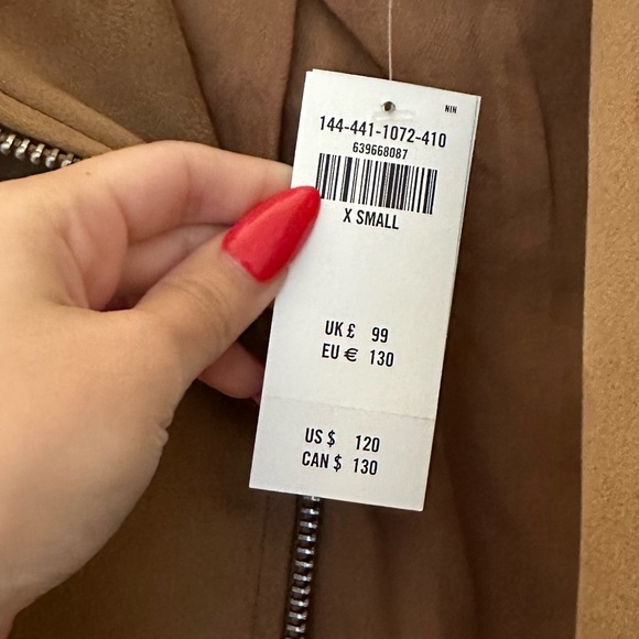 NWT Abercrombie Suede Moto Jacket - Picture 4 of 4